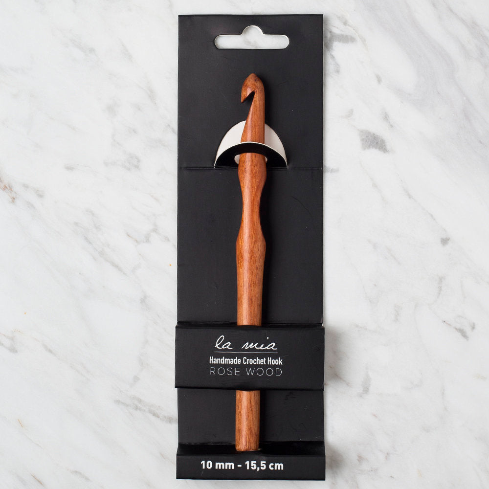 La Mia Rosewood 10 mm 15.5 cm Ahşap Yün Tığ